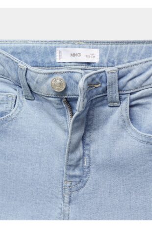 شلوار منگو آبی فاق نرمال دخترانه مانگو 67020468