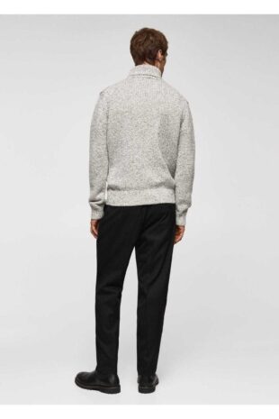 بافت منگو خاکستری مردانه مانگو 67010646