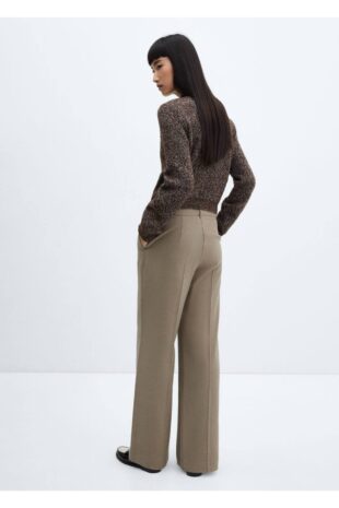 بافت منگو قهوه ای زنانه مانگو 57007760