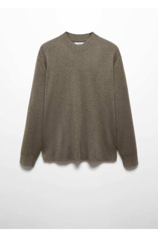 بافت منگو قهوه ای مردانه مانگو 57009408