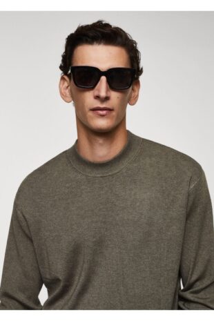 بافت منگو قهوه ای مردانه مانگو 57009408