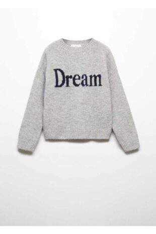 بافت منگو خاکستری دخترانه مانگو 57009605