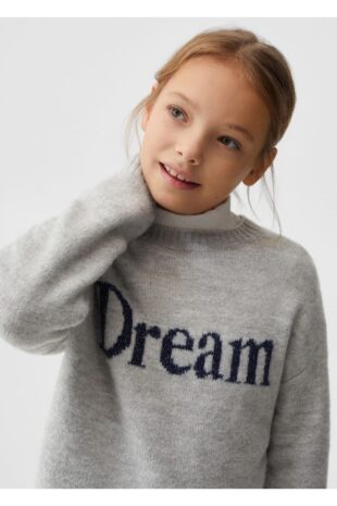 بافت منگو خاکستری دخترانه مانگو 57009605