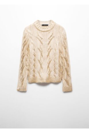 بافت منگو طلایی زنانه مانگو 57019121