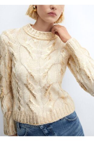 بافت منگو طلایی زنانه مانگو 57019121