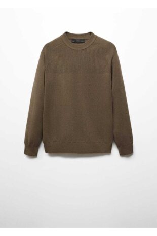 بافت منگو خاکی مردانه مانگو 67050643