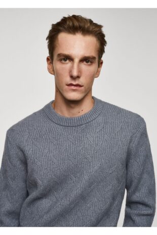 بافت منگو آبی مردانه مانگو 67060642