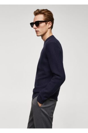 بافت منگو لاجورد مردانه مانگو 67010652