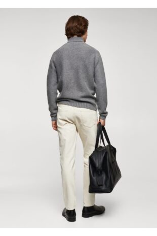 بافت منگو خاکستری مردانه مانگو 67010653