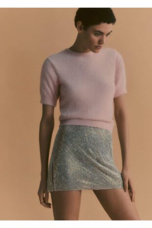 بافت منگو صورتی زنانه مانگو 57009095