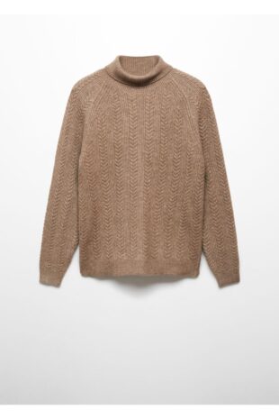 بافت منگو قهوه ای مردانه مانگو 67010654