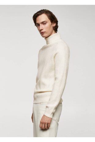 بافت منگو سفید مردانه مانگو 67010654