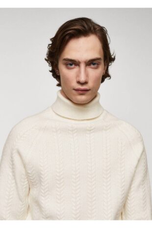 بافت منگو سفید مردانه مانگو 67010654