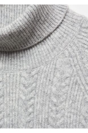 بافت منگو خاکستری مردانه مانگو 67010654