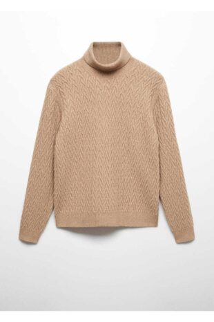 بافت منگو قهوه ای مردانه مانگو 67010655