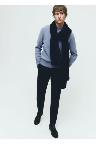 بافت منگو آبی مردانه مانگو 67020650