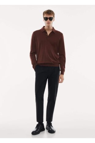 بافت منگو قرمز مردانه مانگو 67000659