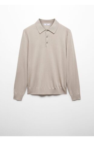 بافت منگو خاکستری مردانه مانگو 67000659