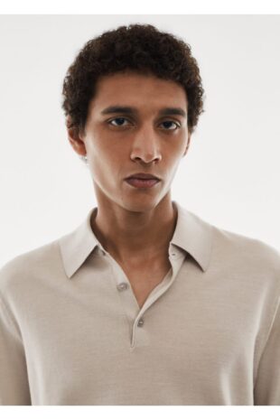 بافت منگو خاکستری مردانه مانگو 67000659