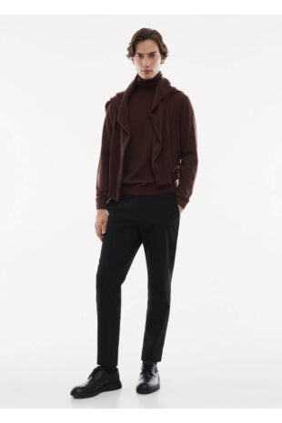 بافت منگو قهوه ای مردانه مانگو 67000660