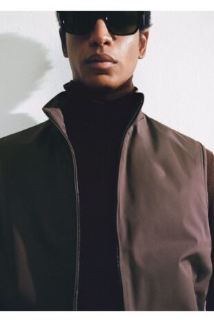 بافت منگو قهوه ای مردانه مانگو 67000660