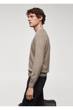 بافت منگو قهوه ای مردانه مانگو 67010656