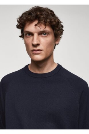 بافت منگو لاجورد مردانه مانگو 67010656