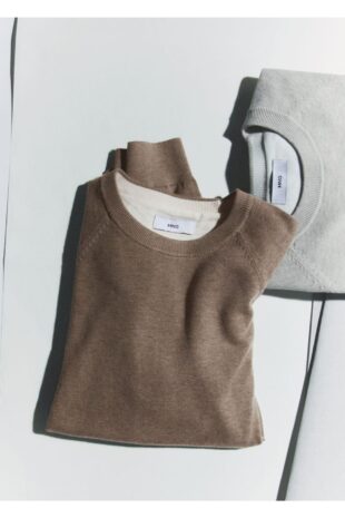 بافت منگو قهوه ای مردانه مانگو 67010656