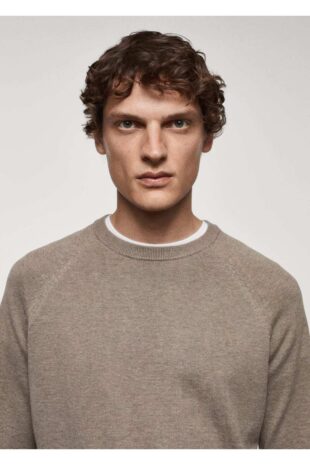 بافت منگو قهوه ای مردانه مانگو 67010656