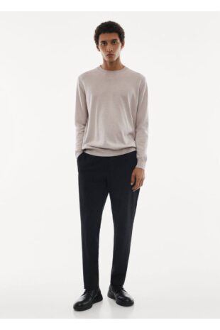 بافت منگو خاکستری مردانه مانگو 67010657