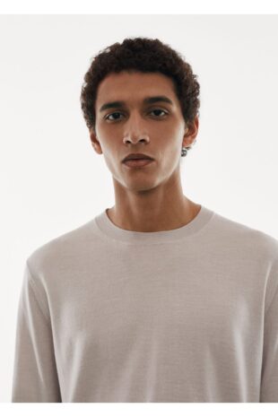 بافت منگو خاکستری مردانه مانگو 67010657