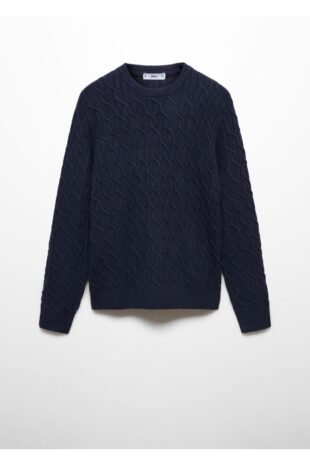 بافت منگو لاجورد مردانه مانگو 67020645