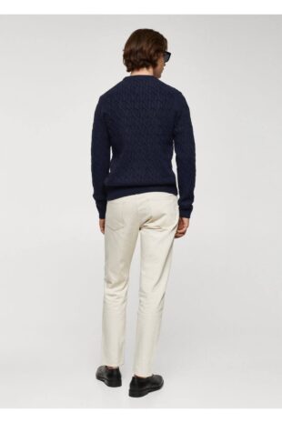 بافت منگو لاجورد مردانه مانگو 67020645