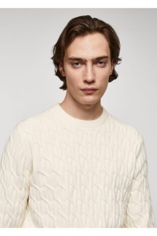 بافت منگو سفید مردانه مانگو 67020645