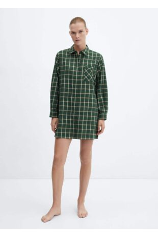 پیژامه سبز فاق نرمال زنانه مانگو 57057744