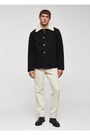 کت منگو سیاه مردانه مانگو 57037708