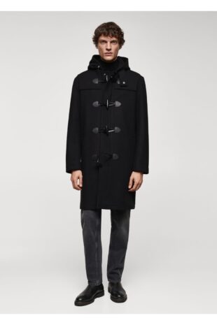 پالتو منگو سیاه مردانه مانگو 67010619