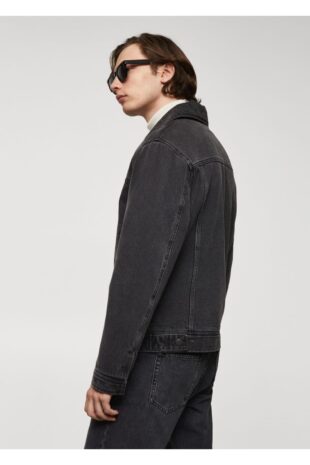 کت منگو سیاه مردانه مانگو 67060624