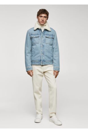 کت منگو آبی مردانه مانگو 67080623