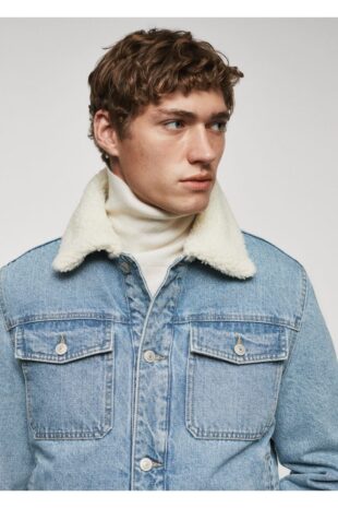 کت منگو آبی مردانه مانگو 67080623