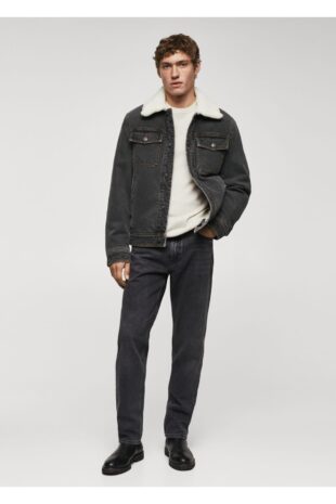 کت منگو خاکستری مردانه مانگو 67090622