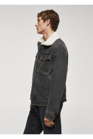 کت منگو خاکستری مردانه مانگو 67090622