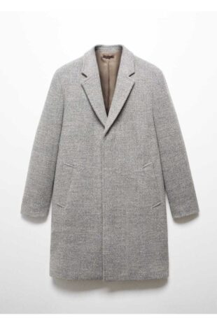 پالتو منگو خاکستری مردانه مانگو 67010622