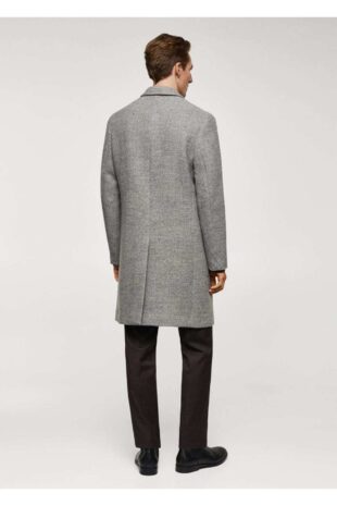 پالتو منگو خاکستری مردانه مانگو 67010622