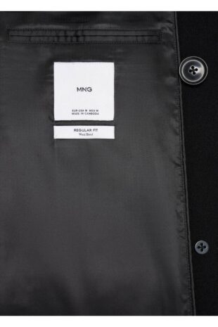 پالتو منگو سیاه مردانه مانگو 67020624