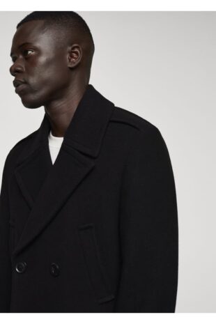 پالتو منگو سیاه مردانه مانگو 67020624