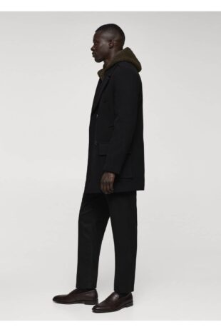پالتو منگو سیاه مردانه مانگو 67020624