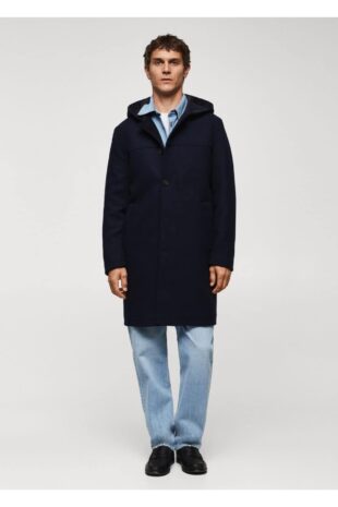 پالتو منگو لاجورد مردانه مانگو 57017711