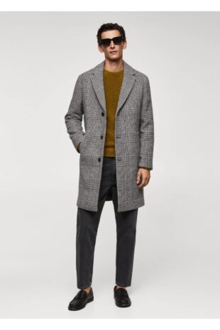 پالتو منگو سیاه مردانه مانگو 67010620