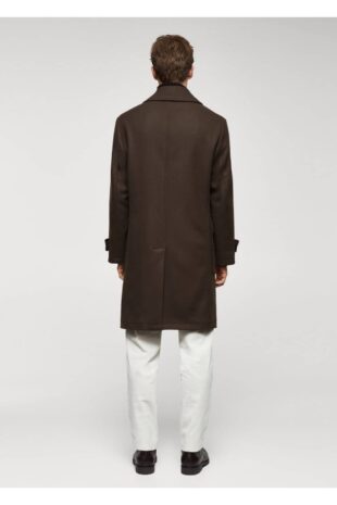 پالتو منگو قهوه ای مردانه مانگو 67010621